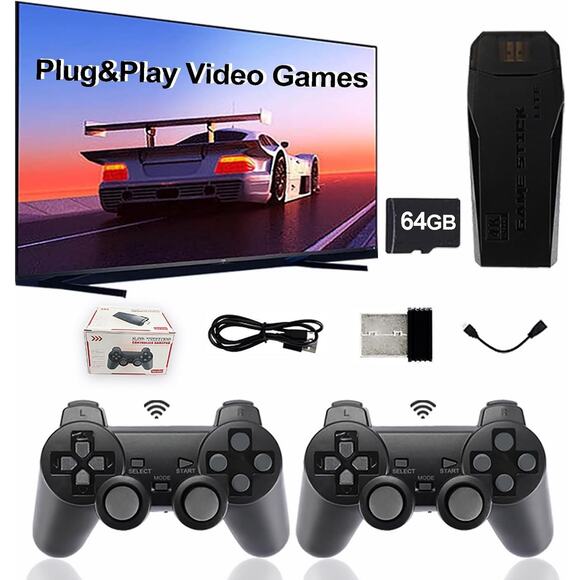 Retro Gaming Console, Video Game Stick Nostalgic Classic Games from The 80s 90s - Picture 3 of 14